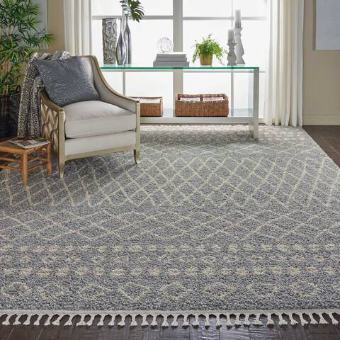 Nourison Moroccan Shag Grey 710 X 106 Area Rug 805-141811 Image 3