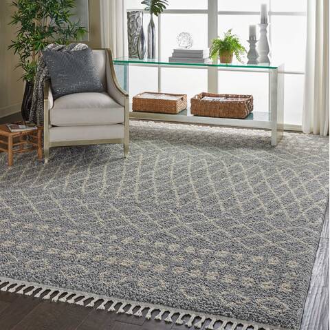 Nourison Moroccan Shag Grey 710 X 106 Area Rug 805-141811 Image 5