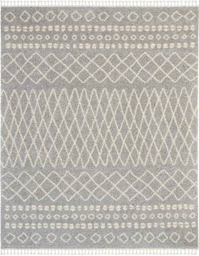 Nourison Moroccan Shag Grey Rectangle 8x10 ft Polypropylene Carpet 141811