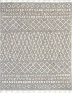 Nourison Moroccan Shag Grey Rectangle 8x10 ft Polypropylene Carpet 141811