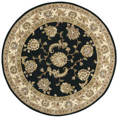Nourison Nourison 2000 Black Round 4 ft and Smaller Wool Carpet 141820