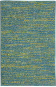 Nourison Nourison Essentials Blue Rectangle 2x4 ft Polypropylene Carpet 141833