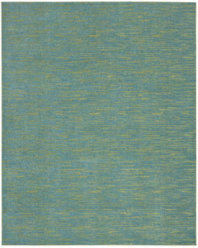 Nourison Nourison Essentials Blue Rectangle 9x12 ft Polypropylene Carpet 141836