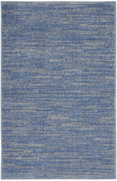 Nourison Nourison Essentials Blue Rectangle 2x4 ft Polypropylene Carpet 141837