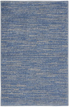 Nourison Nourison Essentials Blue Rectangle 2x4 ft Polypropylene Carpet 141837
