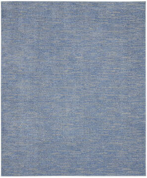 Nourison Nourison Essentials Blue Rectangle 8x10 ft Polypropylene Carpet 141839