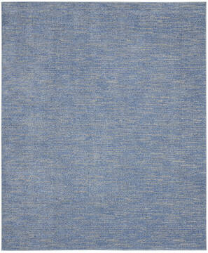 Nourison Nourison Essentials Blue Rectangle 9x12 ft Polypropylene Carpet 141840