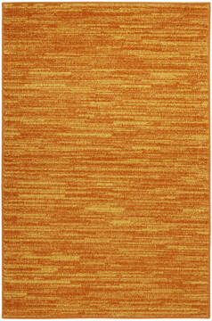 Nourison Nourison Essentials Yellow Rectangle 2x4 ft Polypropylene Carpet 141869