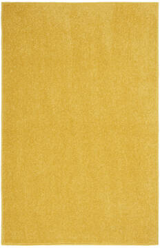Nourison Nourison Essentials Yellow Rectangle 2x4 ft Polypropylene Carpet 141873