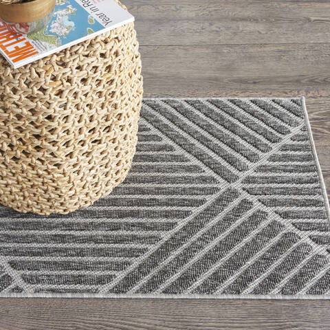 Nourison Palamos Grey 22 X 39 Area Rug 805-141934 Image 3