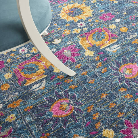 Nourison Passion Blue Round 80 X 80 Area Rug 805-141949 Image 4