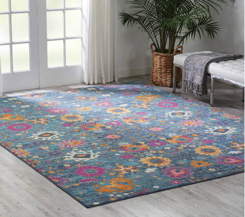 Nourison Passion Blue 90 X 120 Area Rug 805-141950 Image 3