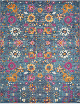 Nourison Passion Blue Rectangle 9x12 ft Polypropylene Carpet 141950