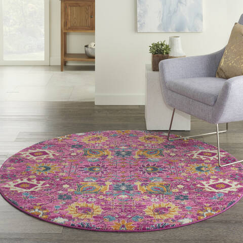 Nourison Passion Purple Round 53 X 53 Area Rug 805-141951 Image 3