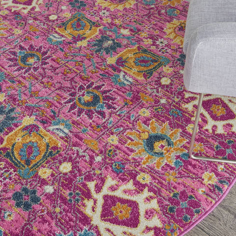 Nourison Passion Purple Round 53 X 53 Area Rug 805-141951 Image 4