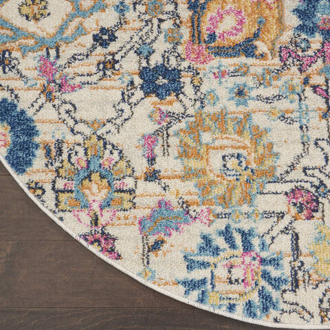 Nourison Passion Beige Round 53 X 53 Area Rug 805-141956 Image 1