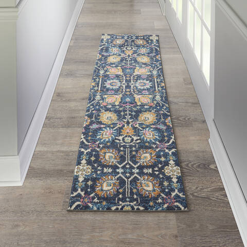 Nourison Passion Blue Runner 22 X 76 Area Rug 805-141961 Image 3