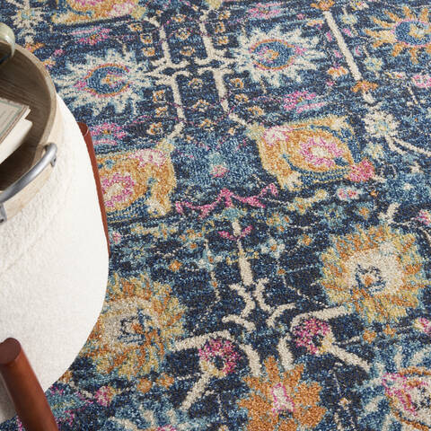 Nourison Passion Blue Round 40 X 40 Area Rug 805-141962 Image 4
