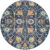 Nourison Passion Blue Round 53 X 53 Area Rug  805-141963 Thumb 0