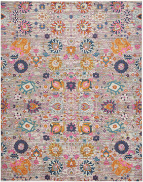 Nourison Passion Grey Rectangle 9x12 ft Polypropylene Carpet 141966