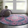 Nourison Passion Blue Round 40 X 40 Area Rug  805-141967 Thumb 2