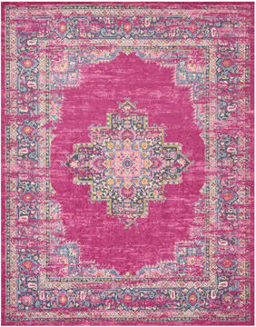 Nourison Passion Purple Rectangle 9x12 ft Polypropylene Carpet 141970