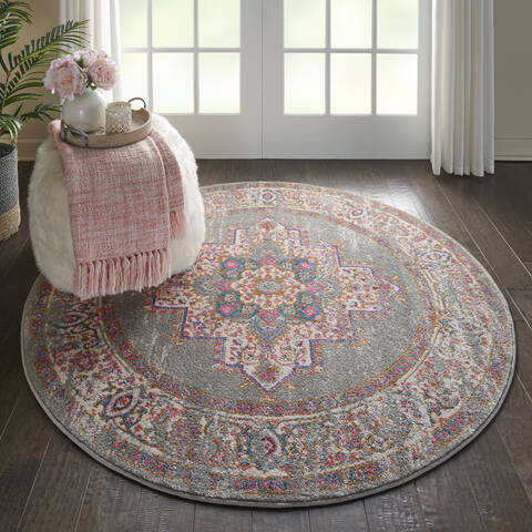 Nourison Passion Grey Round 40 X 40 Area Rug 805-141971 Image 3