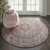 Nourison Passion Grey Round 53 X 53 Area Rug  805-141972 Thumb 3