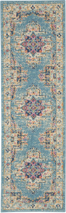 Nourison Passion Blue Runner 110 X 60 Area Rug 805-141976 Image 0