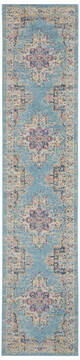 Nourison Passion Blue Runner 2'2" X 10'0" Area Rug  805-141977