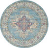 Nourison Passion Blue Round 40 X 40 Area Rug  805-141979 Thumb 0