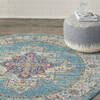 Nourison Passion Blue Round 53 X 53 Area Rug 805-141980 Thumb 4