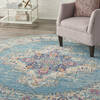 Nourison Passion Blue Round 80 X 80 Area Rug  805-141983 Thumb 4