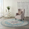 Nourison Passion Blue Round 80 X 80 Area Rug  805-141983 Thumb 5