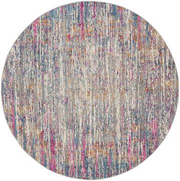 Nourison Passion Beige Round 4'0" X 4'0" Area Rug  805-141989