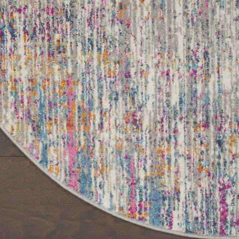 Nourison Passion Beige Round 80 X 80 Area Rug 805-141994 Image 1