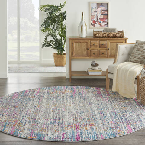 Nourison Passion Beige Round 80 X 80 Area Rug 805-141994 Image 3