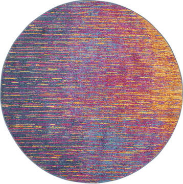 Nourison Passion Multicolor Round 4 ft and Smaller Polypropylene Carpet 141997