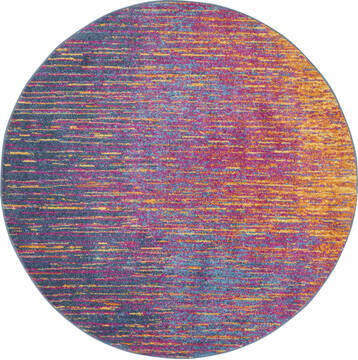 Nourison Passion Multicolor Round 4'0" X 4'0" Area Rug  805-141997