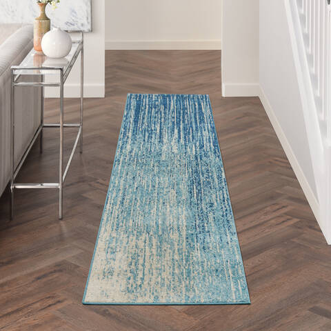 Nourison Passion Blue Runner 22 X 100 Area Rug 805-142003 Image 3