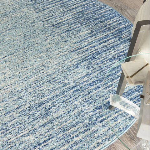 Nourison Passion Blue Round 53 X 53 Area Rug 805-142008 Image 4