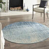 Nourison Passion Blue Round 53 X 53 Area Rug  805-142008 Thumb 3