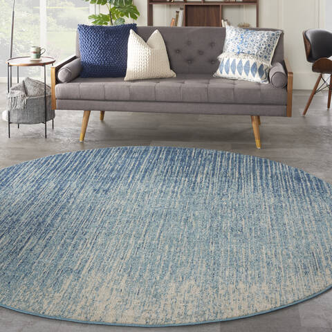 Nourison Passion Blue Round 80 X 80 Area Rug 805-142011 Image 3