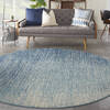 Nourison Passion Blue Round 80 X 80 Area Rug  805-142011 Thumb 3