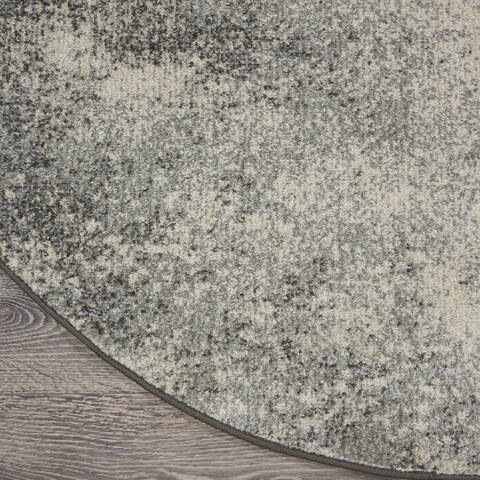 Nourison Passion Grey Round 53 X 53 Area Rug 805-142016 Image 1