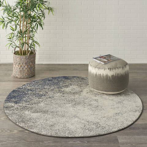 Nourison Passion Grey Round 53 X 53 Area Rug 805-142016 Image 3