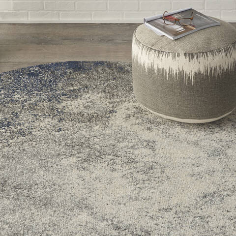 Nourison Passion Grey Round 53 X 53 Area Rug 805-142016 Image 4