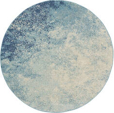 Nourison Passion Blue Round 4'0" X 4'0" Area Rug  805-142024