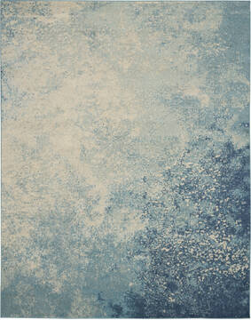 Nourison Passion Blue Rectangle 8x10 ft Polypropylene Carpet 142028
