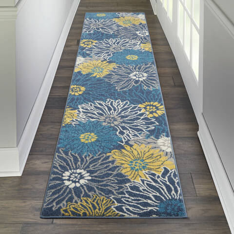 Nourison Passion Blue Runner 22 X 100 Area Rug  805-142033 Image 3